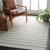 SAFAVIEH Area Rug 8x10 - Augustine Collection - Large - Ivory & Green, Cotton Stripe Fringe Design, Easy Cleaning, Ideal for Living Room, Bedroom, Office, Dining Space (AGT501Y) view 1