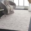 SAFAVIEH Elements Collection Accent Rug - 3' x 5', Beige, Handmade Modern Stripe, Ideal for High Traffic Areas in Entryway, Living Room, Bedroom (ELM701B) view 1