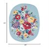 SAFAVIEH Chelsea Collection Area Rug - 3' x 5' Oval, Blue & Rose, Handmade French Country Floral Wool, Ideal for High Traffic Areas in Living Room, Bedroom (HK219M) view 2