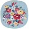 SAFAVIEH Chelsea Collection Area Rug - 3' x 5' Oval, Blue & Rose, Handmade French Country Floral Wool, Ideal for High Traffic Areas in Living Room, Bedroom (HK219M) view 3