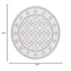 SAFAVIEH Washable Rug Outdoor Courtyard Collection - 6'7" Round, Ivory & Navy Yellow, Non-Shedding & Easy Cleaning, Ideal for Patio, Backyard, Mudroom (CY9681-53455) view 2
