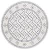 SAFAVIEH Washable Rug Outdoor Courtyard Collection - 6'7" Round, Ivory & Navy Yellow, Non-Shedding & Easy Cleaning, Ideal for Patio, Backyard, Mudroom (CY9681-53455) view 3