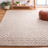 SAFAVIEH Abstract Collection Accent Rug - 3' x 5', Ivory & Brown, Handmade Wool, Ideal for High Traffic Areas in Entryway, Living Room, Bedroom (ABT203T) view 1