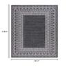 SAFAVIEH Washable Rug Outdoor Courtyard Collection - 6'7" x 9'6", Black & Beige, Non-Shedding & Easy Cleaning, Ideal for Patio, Backyard, Mudroom (CY8484-36621) view 2