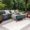 SAFAVIEH Washable Rug Outdoor Courtyard Collection - 6'7" x 9'6", Black & Beige, Non-Shedding & Easy Cleaning, Ideal for Patio, Backyard, Mudroom (CY8484-36621) view 3