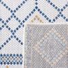 SAFAVIEH Washable Rug Outdoor Courtyard Collection - 6'7" Square, Ivory & Navy Yellow, Non-Shedding & Easy Cleaning, Ideal for Patio, Backyard, Mudroom (CY9681-53455) view 1