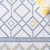 SAFAVIEH Washable Rug Outdoor Courtyard Collection - 6'7" Square, Ivory & Navy Yellow, Non-Shedding & Easy Cleaning, Ideal for Patio, Backyard, Mudroom (CY9681-53455) view 4