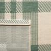 SAFAVIEH Washable Rug Outdoor Courtyard Collection - 2'3" x 20' Runner, Green & Beige, Plaid Pattern, Non-Shedding & Easy Cleaning, Ideal for Patio, Entryway, Mudroom, Hallway, Kitchen (CY6201-322) view 4