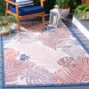 SAFAVIEH Washable Rug Outdoor Courtyard Collection - 6'7" x 9'6", Beige & Rust, Non-Shedding & Easy Cleaning, Ideal for Patio, Backyard, Mudroom (CY9621-53434) view 1