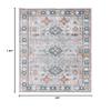 SAFAVIEH Washable Rug Bayside Collection - 8' x 10', Light Grey & Blue, Easy Cleaning, Ideal for in Living Room, Bedroom, Home Office, Dining Space (BAY106F) view 2