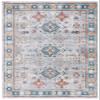 SAFAVIEH Washable Rug Bayside Collection - 8' x 10', Light Grey & Blue, Easy Cleaning, Ideal for in Living Room, Bedroom, Home Office, Dining Space (BAY106F) view 4