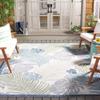 SAFAVIEH Washable Rug Outdoor Courtyard Collection - 8' x 10', Beige & Green Blue, Non-Shedding & Easy Cleaning, Ideal for Patio, Backyard, Mudroom, Dining Space (CY9621-53424) view 1