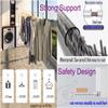 ABHILWY Retractable Clothesline Adjustable Clothes line Retracting Dryer ABS case+Aluminum Outdoor/Indoor, Stainless Steel Rope String Heavy Duty, Self Adhesive Wall Mount Upgrade Knob 1 Black view 3