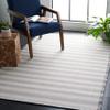 SAFAVIEH Area Rug 8x10 - Augustine Collection - Large - Ivory & Dark Grey, Cotton Stripe Fringe Design, Easy Cleaning, Ideal for Living Room, Bedroom, Office, Dining Space (AGT501G) view 1