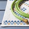 SAFAVIEH Washable Rug Outdoor Courtyard Collection - 8' x 10', Ivory & Navy Yellow, Non-Shedding & Easy Cleaning, Ideal for Patio, Backyard, Mudroom, Dining Space (CY9681-53455) view 4