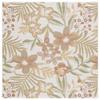 SAFAVIEH Washable Rug Outdoor Courtyard Collection - 6'7" Square, Beige & Rust, Non-Shedding & Easy Cleaning, Ideal for Patio, Backyard, Mudroom (CY9433-52755) view 2