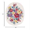 SAFAVIEH Chelsea Collection Area Rug - 3' x 5' Oval, Ivory & Rose, Handmade French Country Floral Wool, Ideal for High Traffic Areas in Living Room, Bedroom (HK219A) view 2