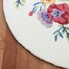 SAFAVIEH Chelsea Collection Area Rug - 3' x 5' Oval, Ivory & Rose, Handmade French Country Floral Wool, Ideal for High Traffic Areas in Living Room, Bedroom (HK219A) view 4