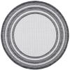 SAFAVIEH Washable Rug Outdoor Courtyard Collection - 5'3" Round, Ivory & Black, Non-Shedding & Easy Cleaning, Ideal for Patio, Backyard, Mudroom (CY8475-53712) view 3