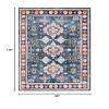 SAFAVIEH Washable Rug Bayside Collection - 8' x 10', Blue & Red, Easy Cleaning, Ideal for in Living Room, Bedroom, Home Office, Dining Space (BAY106M) view 2