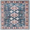 SAFAVIEH Washable Rug Bayside Collection - 8' x 10', Blue & Red, Easy Cleaning, Ideal for in Living Room, Bedroom, Home Office, Dining Space (BAY106M) view 4