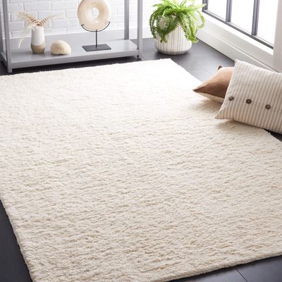 SAFAVIEH Casablanca Collection Accent Rug - 3' x 5', Ivory, Handmade Stripe Wool 0.8-inch Thick, Ideal for High Traffic Areas in Entryway, Living Room, Bedroom (CSB792A)