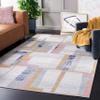 SAFAVIEH Washable Rug Bayside Collection - 8' x 10', Ivory & Blue Rust, Easy Cleaning, Ideal for in Living Room, Bedroom, Home Office, Dining Space (BAY126A) view 1