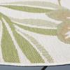SAFAVIEH Washable Rug Outdoor Courtyard Collection - 6'7" Round, Ivory & Green, Non-Shedding & Easy Cleaning, Ideal for Patio, Backyard, Mudroom (CY9433-52745) view 3
