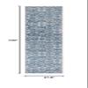 SAFAVIEH Micro-Loop Collection Runner Rug - 2'3" x 9', Blue, Handmade Wool, Ideal for High Traffic Areas in Living Room, Bedroom (MLP955M) view 2