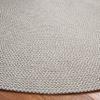 SAFAVIEH Braided Collection Area Rug - 5' Round, Grey & Ivory, Handmade Country Farmhouse, Ideal for High Traffic Areas in Living Room, Bedroom (BRD403F) view 3