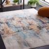 SAFAVIEH Area Rug 8x10 - Phoenix Collection - Large - Aqua & Gold Rust, Modern Abstract Design, Non-Shedding & Easy Cleaning, Ideal for Living Room, Bedroom, Office, Dining Space (PHX510J) view 1