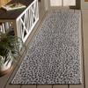 SAFAVIEH Washable Rug Outdoor Courtyard Collection - 2'3" x 20' Runner, Grey & Black, Non-Shedding & Easy Cleaning, Ideal for Patio, Entryway, Mudroom, Hallway, Kitchen (CY8505-37612) view 1