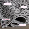 SAFAVIEH Washable Rug Outdoor Courtyard Collection - 2'3" x 20' Runner, Grey & Black, Non-Shedding & Easy Cleaning, Ideal for Patio, Entryway, Mudroom, Hallway, Kitchen (CY8505-37612) view 3