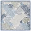SAFAVIEH Washable Rug Outdoor Courtyard Collection - 6'7" Square, Beige & Green Blue, Non-Shedding & Easy Cleaning, Ideal for Patio, Backyard, Mudroom (CY9621-53424) view 2