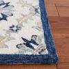 Martha Stewart x SAFAVIEH Area Rug Collection - 5' x 8', Ivory & Blue, Handmade Wool, Ideal for Living Room, Bedroom, Office, Dining Space (MSR4750Z) view 3