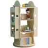 Bookshelf Bookshelf Small Wooden 360rotatable Bookshelf, Floor Picture Book Display Stand, Multi-Layer Living Room Storage Rack, Book Shelf Organizer for Boys view 1