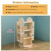 Bookshelf Bookshelf Small Wooden 360rotatable Bookshelf, Floor Picture Book Display Stand, Multi-Layer Living Room Storage Rack, Book Shelf Organizer for Boys view 2