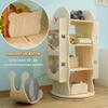 Bookshelf Bookshelf Small Wooden 360rotatable Bookshelf, Floor Picture Book Display Stand, Multi-Layer Living Room Storage Rack, Book Shelf Organizer for Boys view 4