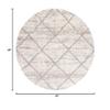 SAFAVIEH Hudson Shag Collection Area Rug - 4' Round, Multi Ivory & Beige, Modern Trellis Design, Non-Shedding & Easy Care, 2-inch Thick Ideal for High Traffic Areas in Living Room, Bedroom (SGH281H) view 2
