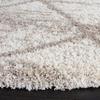 SAFAVIEH Hudson Shag Collection Area Rug - 4' Round, Multi Ivory & Beige, Modern Trellis Design, Non-Shedding & Easy Care, 2-inch Thick Ideal for High Traffic Areas in Living Room, Bedroom (SGH281H) view 3