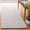 SAFAVIEH Marbella Collection Runner Rug - 2'3" x 9', Grey & Ivory, Handmade Geometric Wool, Ideal for High Traffic Areas in Living Room, Bedroom (MRB325F) view 1