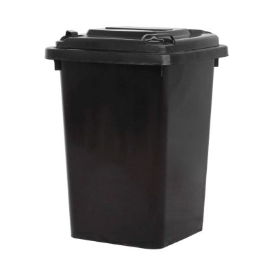 Trash Cans 26.4 Gallon Outdoor Trash Can with Lid Large Capacity Plastic Commercial Garbage Can Long Cylindrical Outdoor Sorting Trash Can, 4 Colors Outdoor Waste Bins ( Color : Gray , Size : 100L )