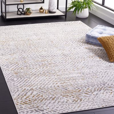 SAFAVIEH Area Rug 8x10 - Palma Collection - Large - Beige & Light Grey, Non-Shedding & Easy Cleaning, Ideal for Living Room, Bedroom, Office, Dining Space (PAM330A)