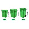 KIZQYN Trash Cans Outdoor Plastic Trash Can Long Cylindrical Large Capacity Garbage Bin with Lid 26.4 Gallon Commercial Waste Bin with Wheels, Green Outdoor Waste Bins (Size : 32L) view 2