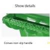 KIZQYN Trash Cans Outdoor Plastic Trash Can Long Cylindrical Large Capacity Garbage Bin with Lid 26.4 Gallon Commercial Waste Bin with Wheels, Green Outdoor Waste Bins (Size : 32L) view 3