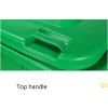 KIZQYN Trash Cans Outdoor Plastic Trash Can Long Cylindrical Large Capacity Garbage Bin with Lid 26.4 Gallon Commercial Waste Bin with Wheels, Green Outdoor Waste Bins (Size : 32L) view 4