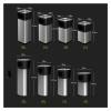 KIZQYN Trash Cans 15L/20L/25L/30L Square Vertical Trash Can Commercial Stainless Steel Trash Can Trash Can with Ashtray for Hotel Corridor Hall Elevator Entrance Outdoor Waste Bins (Size : Round 15L) view 2
