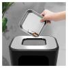 KIZQYN Trash Cans 15L/20L/25L/30L Square Vertical Trash Can Commercial Stainless Steel Trash Can Trash Can with Ashtray for Hotel Corridor Hall Elevator Entrance Outdoor Waste Bins (Size : Round 15L) view 4