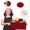 Christmas Red Storage Bins 2 Pack, Large Waterproof Storage Baskets for Shelves Closet, Luxurious Xmas Red White Striped Storage Basket Foldable Storage Box Cube Storage Organizer with Handles view 4
