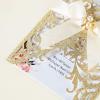 25Pcs Wedding Invitations Glitter Laser Cut Wedding Invitations with Envelopes and Rsvp Cards Blank Inner Sheet Personalized Champagne for Engagement Quinceanera Bridal Baby Shower Anniversary view 4
